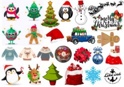 Julkalender 24 stycken gnuggisar. Gnuggisar med jul motiv och jultema