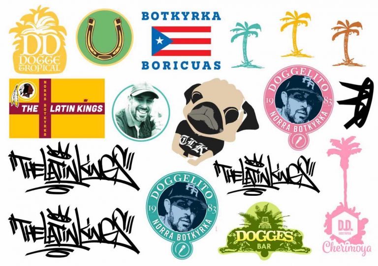 Dogge Doggelito tatueringar. Samarbete med Like ink. Reklam Dogge logos. Latin Kings musik, logga för Dogge fans.